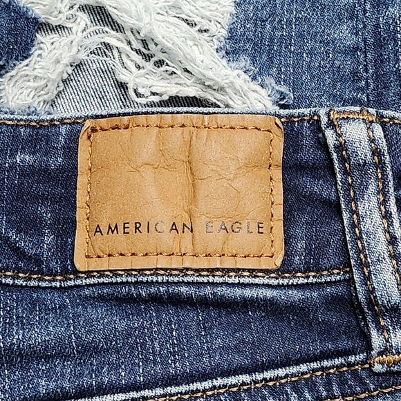 American Eagle Next Level Stretch Jegging Jeans Womens Size 2 Short Distressed - Picture 13 of 16